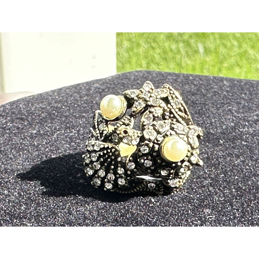New Heidi Daus Ring‎ size 6 Sea life shell pearls